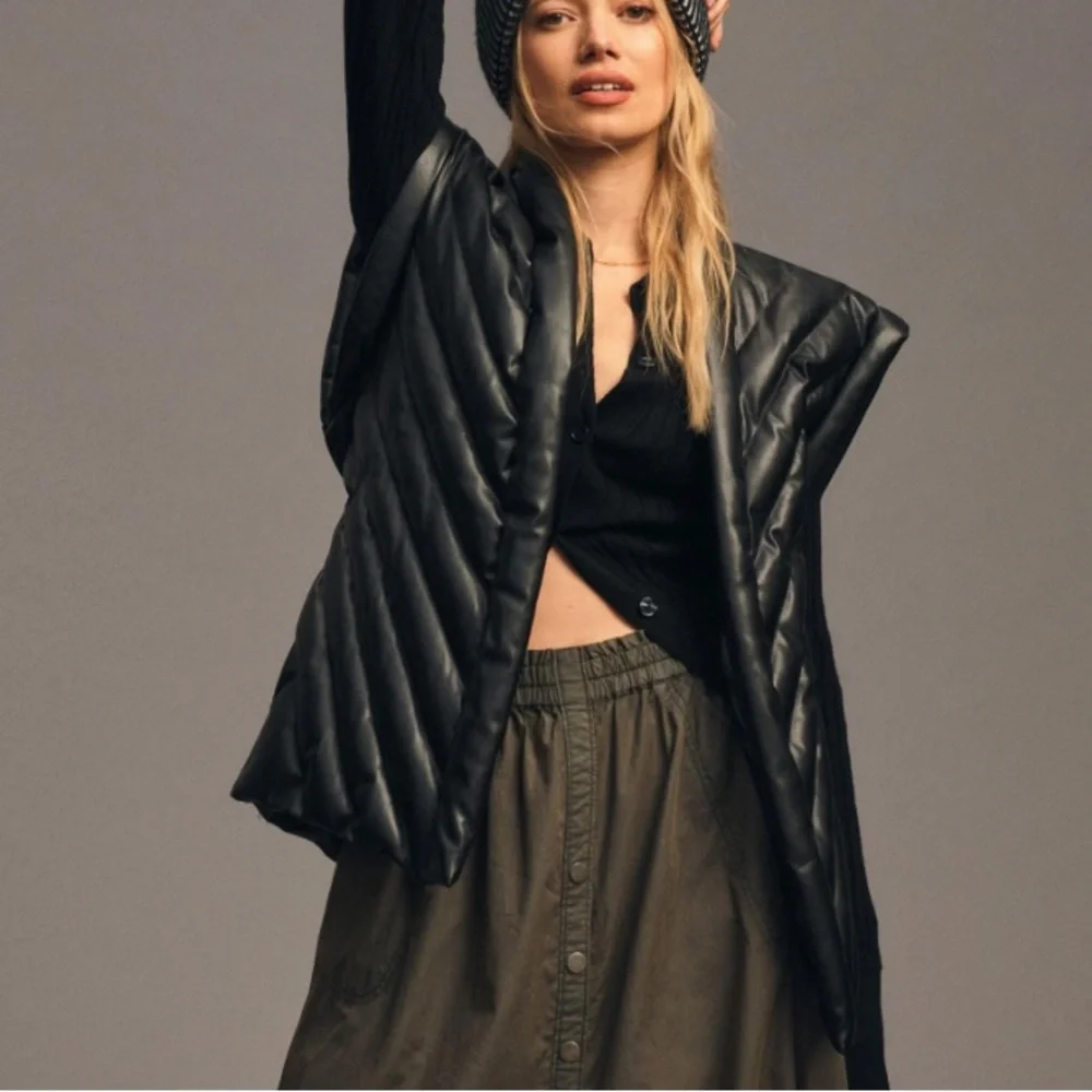 (A8) Blank NYC Under The Radar Puffer Vest, Black, Size‎ L, NWT